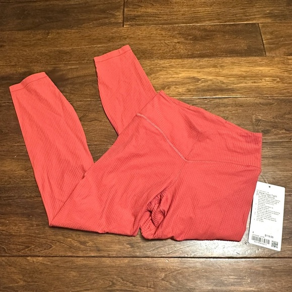 Lululemon Women’s V-Waist Yoga Tight 25” Grid Texture Size 4 NWT - Picture 1 of 8